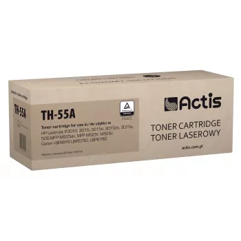 Tonerio kasetė ACTIS TH-55A suderinama su HP 55A CE255A / Canon CRG-724, juoda, 6000 puslapių, vienos pakuotės