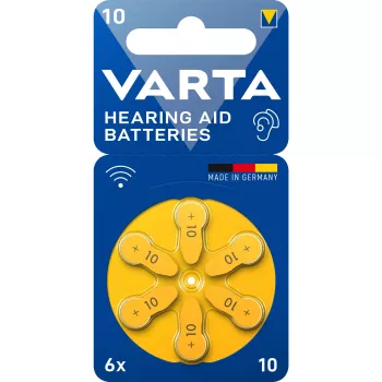 Vienkartinė baterija Varta 10 PR70 Zinc-Air 3,5 mm aukštis 5,8 mm skersmuo