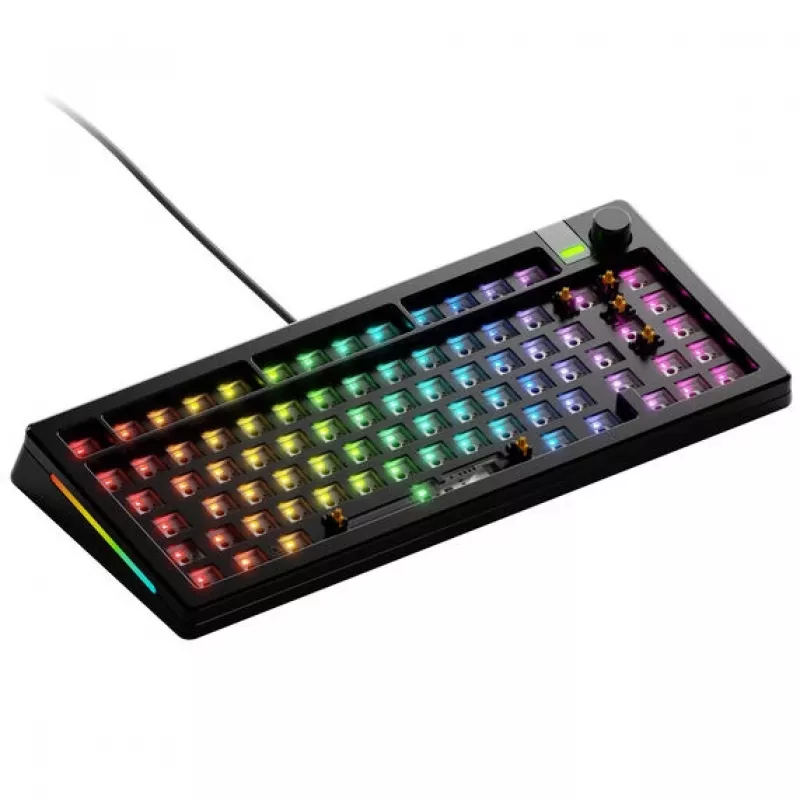 Mechaninė klaviatūra GLORIOUS GMMK 3 PRO Barebones 75% formos USB RGB LED juoda