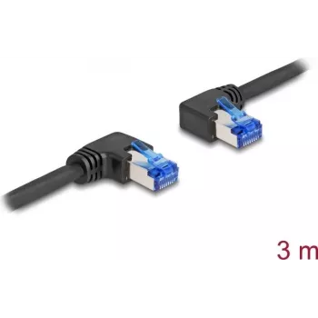 Tinklo kabelis DeLOCK RJ45 Cat.6A S/FTP 3 m juodas