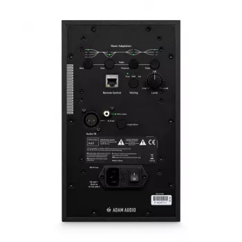 Studijiniai monitoriai ADAM AUDIO A4V Juoda, 2 krypčių, 90 W RMS, 4 colių žemų dažnių garsiakalbis, LED ekranas, montuojami į stovą