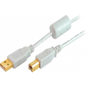 USB kabelis USB 2.0 ShiverPeaks BS77022 1.8m Pilka