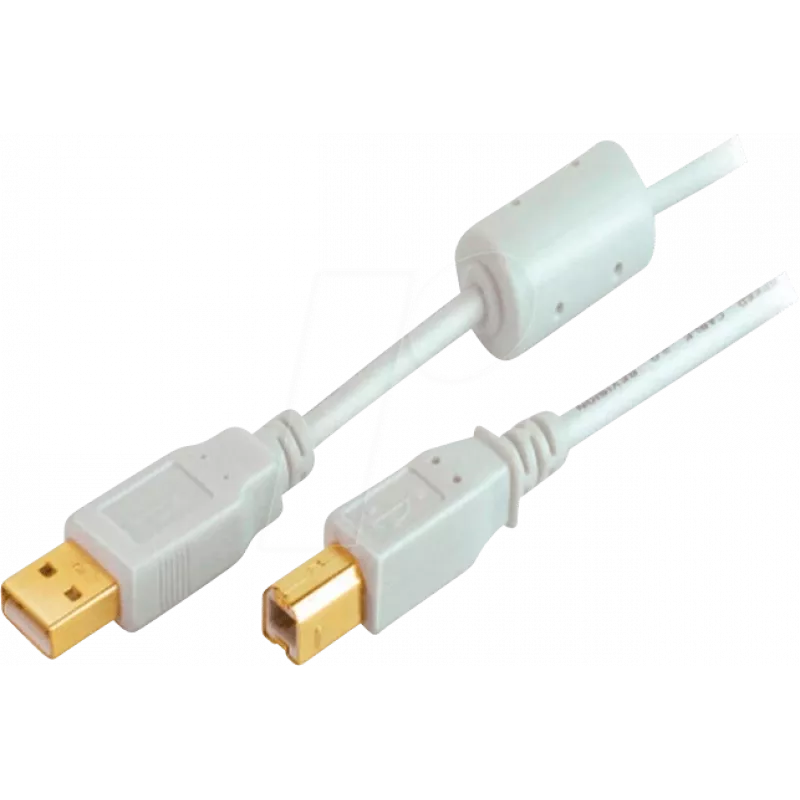 USB kabelis USB 2.0 ShiverPeaks BS77022 1.8m Pilka