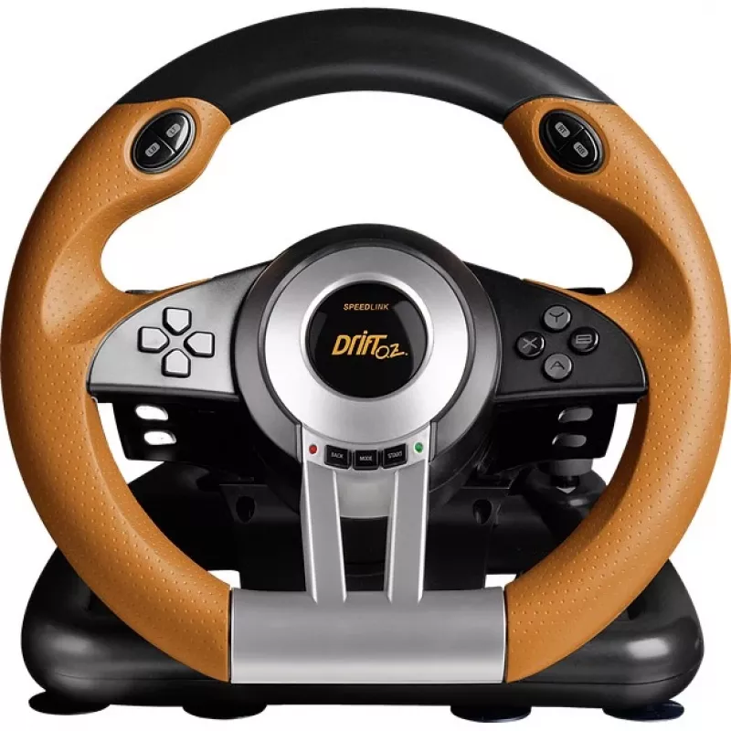 Vairas + pedalai Speedlink DRIFT O.Z. juoda pilka oranžinė