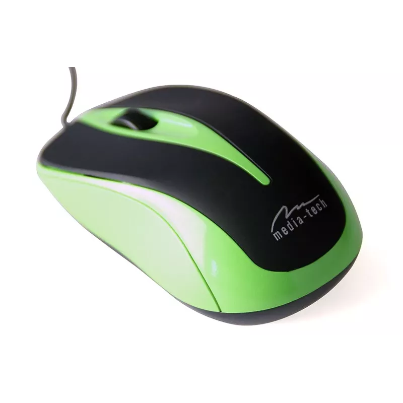 Wired Optical pelė 800dpi Juoda & green MT1091G