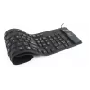 Silikoninė klaviatūra USB+PS/2 juoda