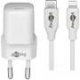 Apple Lightning / USB-C PD įkrovimo rinkinys 30 W, įkroviklis baltas, 1 m laidas, PD