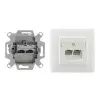 RJ-45 lizdas Rutenbeck 136112070 baltas