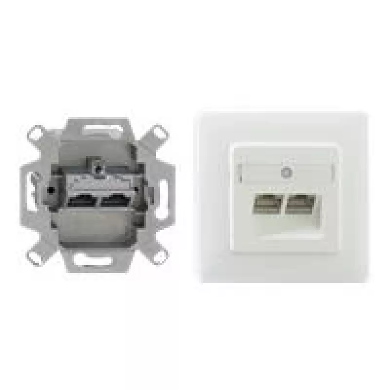 RJ-45 lizdas Rutenbeck 136112070 baltas