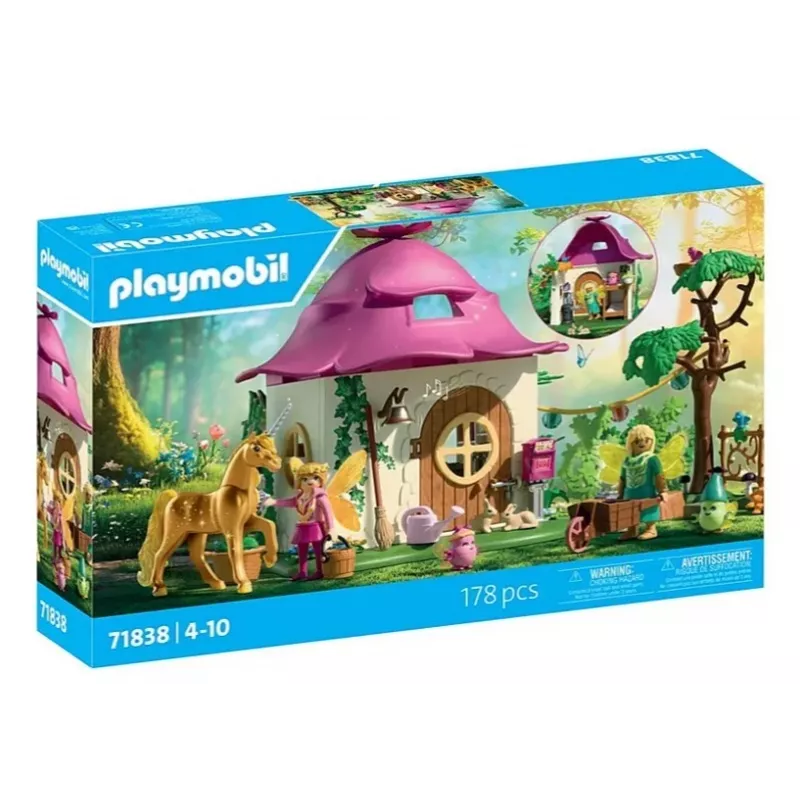 Figūrų rinkinys Princess Magic 71838 Jaukus fėjų namelis ir auksinis vienaragis