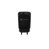 NATEC laidinis mobiliųjų įrenginių įkroviklis NUC-2141, 30W, USB-C PD 3.0 + USB-A QC 3.0, 110–240V, juodas