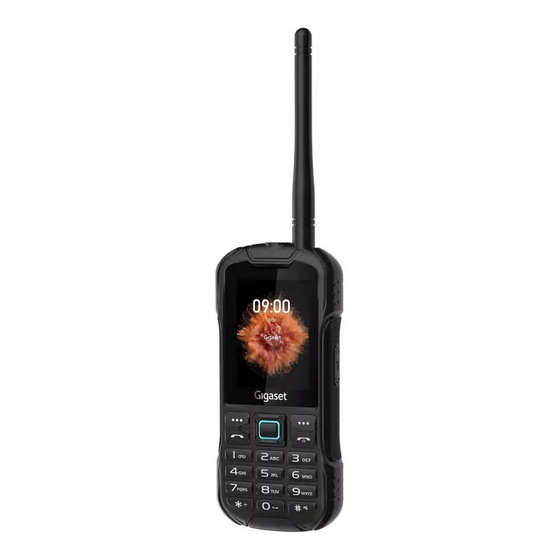 GIGASET GLX 8 ACTIVE juoda 6,1 cm 2,4 colio ekranas Push-to-talk funkcija 2500 mAh baterija IP68 2 MP kamera Dual-SIM Bluetooth