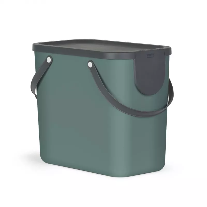 rotho Albula 25 l stačiakampis laikymo konteineris, tamsiai žalias, technopolimeras, 400×235×340 mm