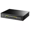 Cudy GS1010PE tinklo komutatorius Gigabit Ethernet 10 prievadų PoE Juoda