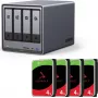NAS korpusas UGREEN DXP4800 Plus su 16 TB (4×4 TB) SATA diskais, 4 lizdų, paruoštas RAID
