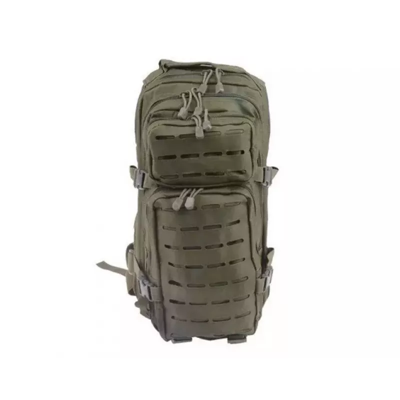 Taktinė kuprinė GFC Assault Pack GFT Olive Green GFT-20-008352, 25 L, nailonas, lazeriu pjaustytos plokštės, 450×210×200 mm