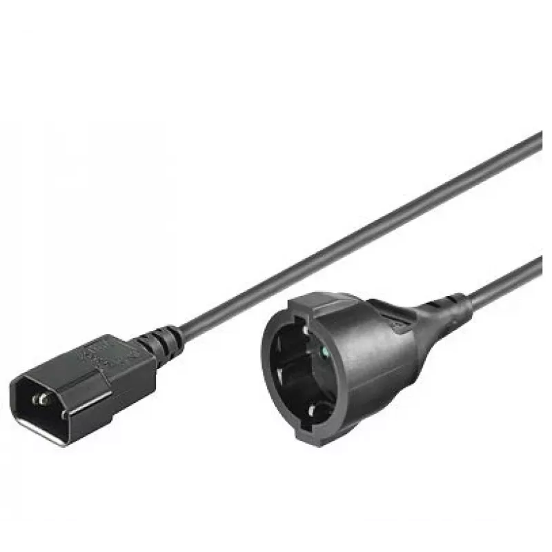 Microconnect PE130200 maitinimo laidas, juodas, 2 m, C14 mova