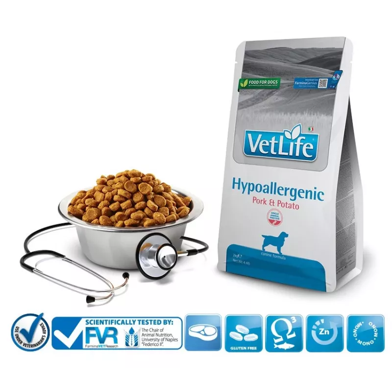FARMINA Vet Life Hypoallergenic Pork & Potato - sausas šunų maistas - 2 kg