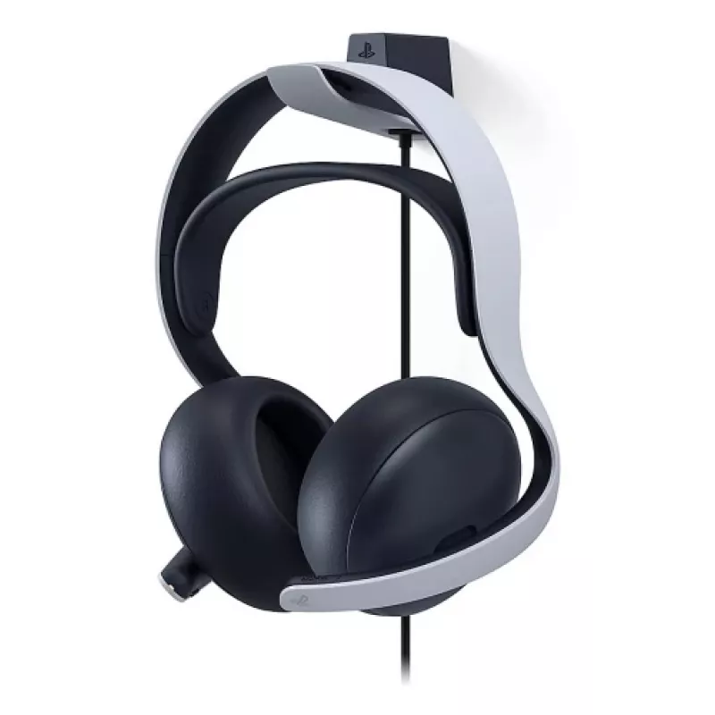 Sony PULSE Elite ausinės, laidinės ir belaidės, ant galvos, žaidimams, Bluetooth, įkrovimo stovas, juodos, baltos
