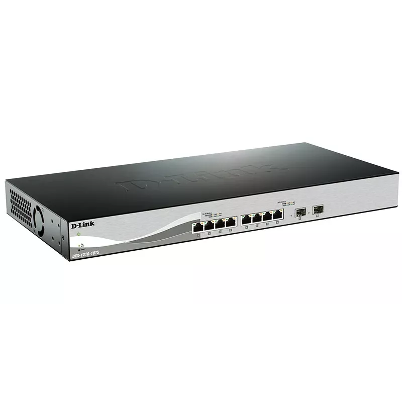 D-Link DXS-1210-10TS valdomas L2/L3 10G Ethernet (100/1000/10000) 1U juodos, sidabrinės spalvos