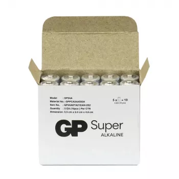 Šarminės AAA baterijos GP Battery SUPER 1.5V — pakuotėje 10 vnt.