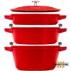Staub La Cocotte apvalus ketaus troškintuvas – 3 VIENETŲ RINKINYS