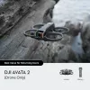 Dronas DJI Avata 2 — maksimalus atstumas 13 000 m, maksimalus greitis 27 m/s, 4 rotoriai, juodas (be akinių ar nuotolinio valdiklio)