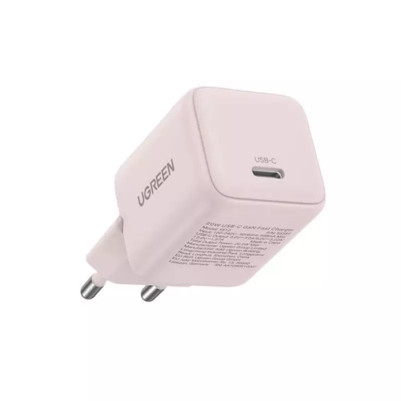 Maitinimo adapteris UGREEN X512 20W USB-C PD greitas įkrovimas, rožinis