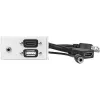 Vivolink WI221281 kištukinis lizdas HDMI + USB A + 3,5 mm baltas