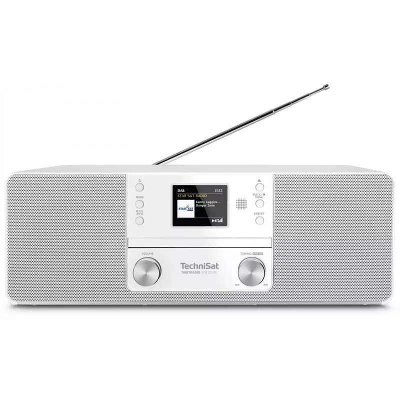 TechniSat DigitRadio 370 CD IR DAB radijas CD / MP3 grotuvas skaitmeninis grotuvas radijas internetinis radijas Bluetooth garso imtuvas 10 vatų