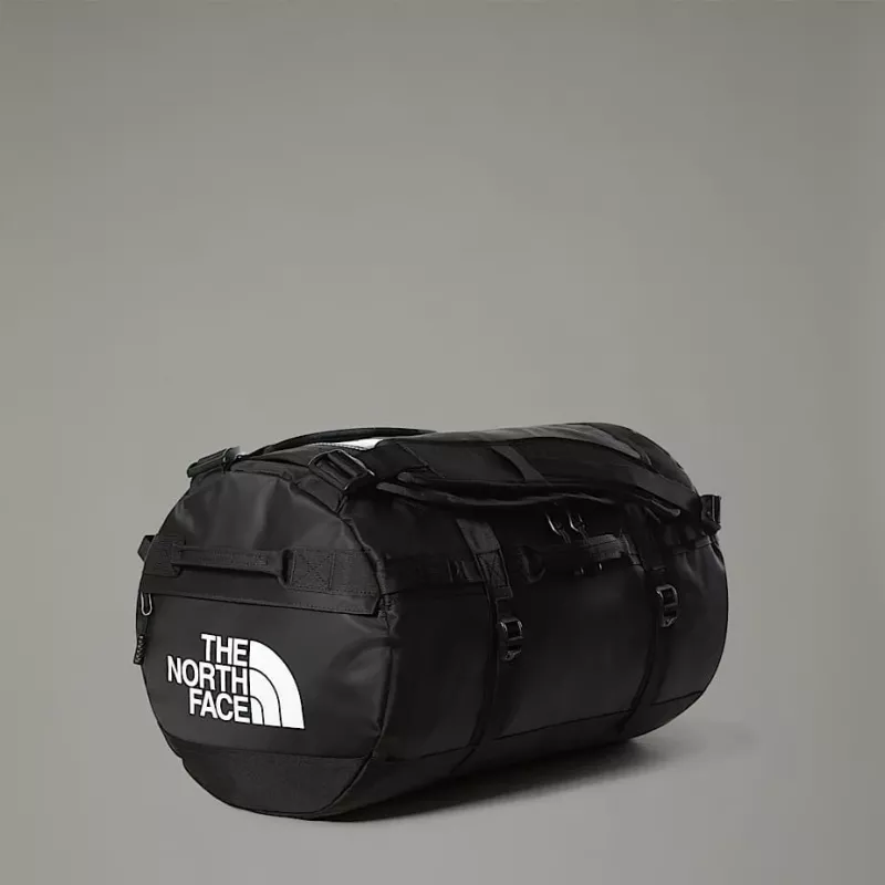 Duffel bag The North Face Base Camp S — 50 l, nailonas/poliesteris, juoda/balta