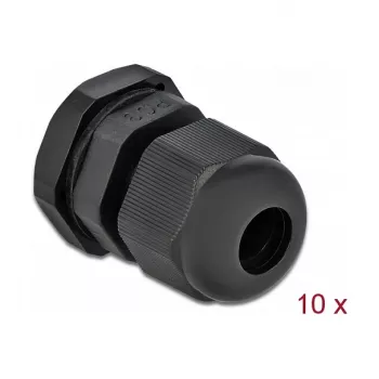 Kabelio riebokšlis DeLOCK 60194 Juodas Plastikinis 10 vnt.