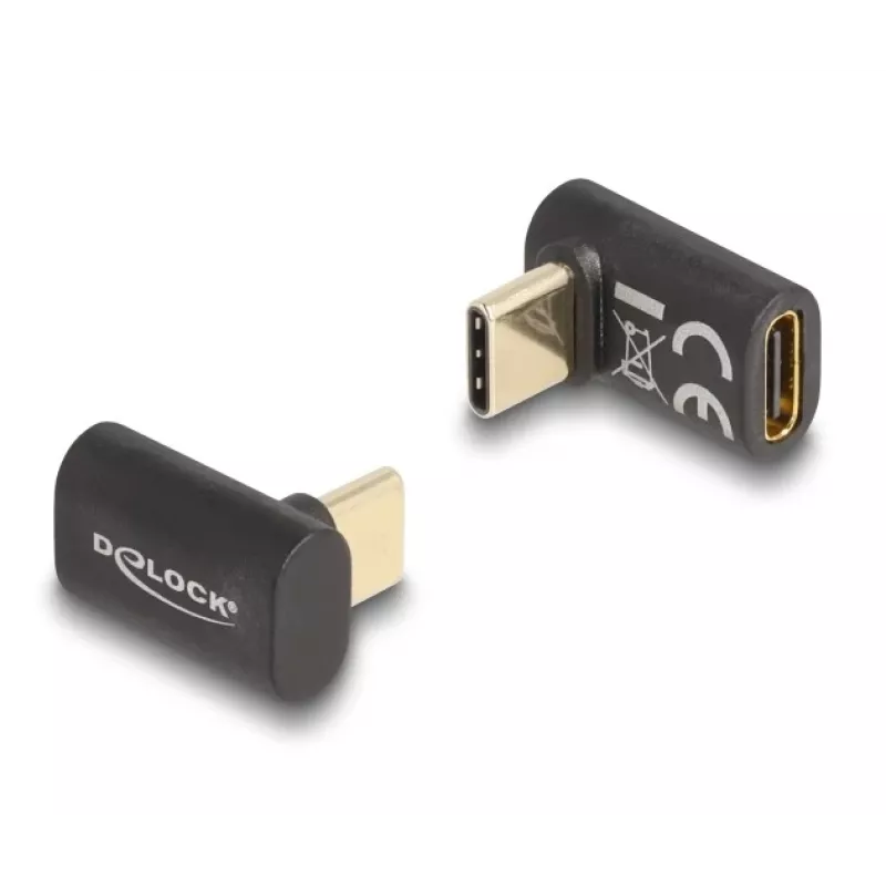 DELOCK USB-C™ adapteris, USB 40 Gbps, USB Type-C, PD 3.0 100 W, kampinis (vyriškas į moterišką), 8K 60 Hz