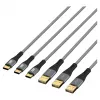 EFB Elektronik USB-A į USB-C kabelių rinkinys 60W QC 3A 3x2m - Skaitmeninis/Duomenų (USB-AC-00008)