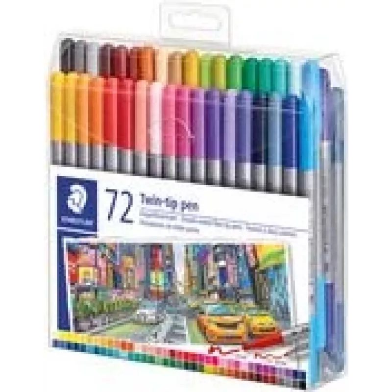 Flomasteriai Staedtler 3200 Fine/Extra Bold Daugiaspalviai 72 vnt.
