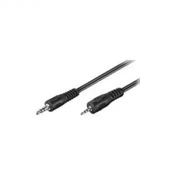 Wentronic Goobay jungties kabelis, juodas, 2 m - 3,5 mm lizdas (3 kontaktų, stereo) > 2,5 mm lizdas (3 kontaktų, stereo) (50459)