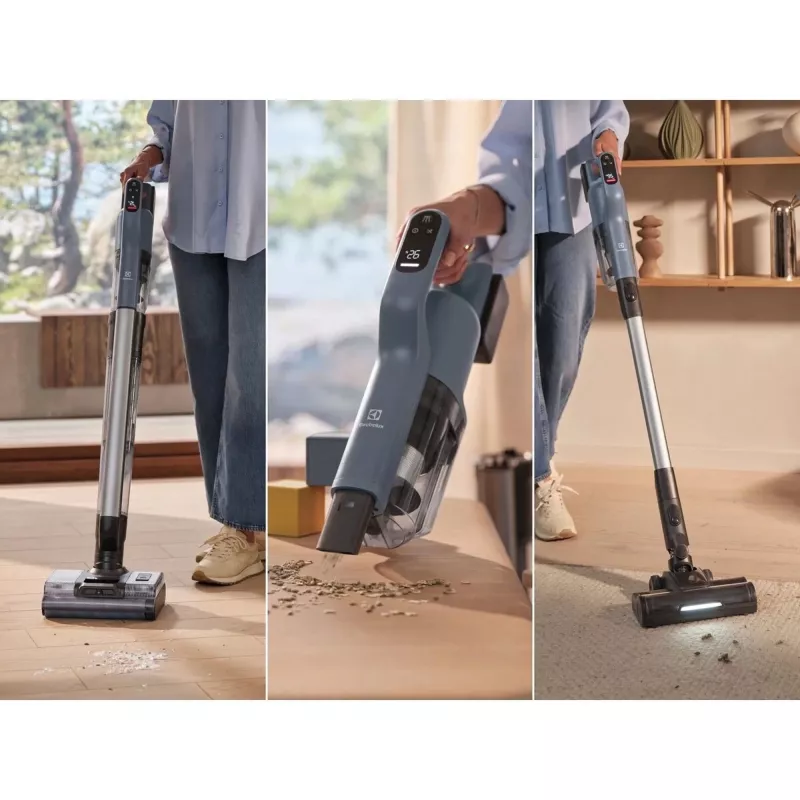 Electrolux EW82U2DB 3-in-1 belaidis dulkių siurblys Baterija Sausam ir šlapiam valymui Cikloninis Be maišelio 85 W Mėlynas 4.3 Ah
