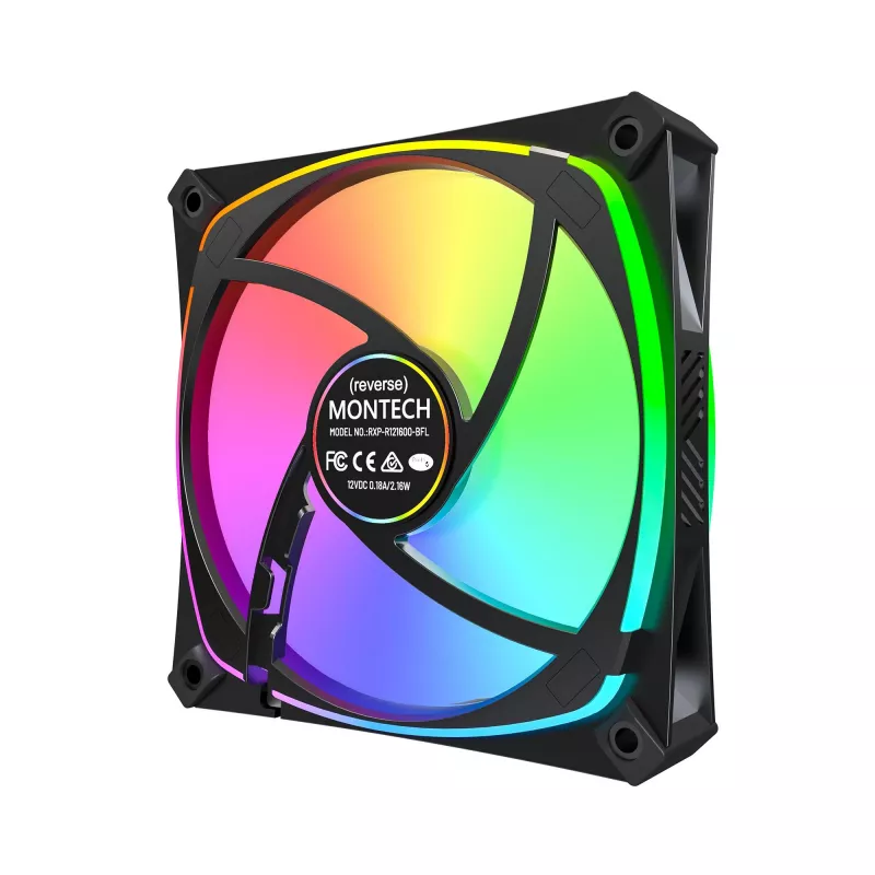 MONTECH RX120 PRO Juoda 120mm ARGB korpuso ventiliatorius