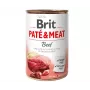 Šlapias šunų maistas Brit Paté & Meat su jautiena 400 g — drėgnas suaugusių šunų ėdalas, 400 g skardinė, 75% drėgmės, 11% baltymų, be glitimo ir laktozės