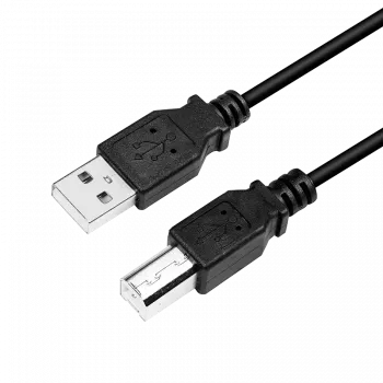 USB kabelis LogiLink CU0007B USB 2.0 2 m USB A USB B Juodas