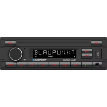 Automobilinis radijas BLAUPUNKT Madrid 200 BT — vieno DIN, Bluetooth, mažas montavimo gylis
