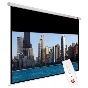 AVTEK elektrinis projekcinis ekranas Video Electric 270, 4:3, matomas 195×260 cm, lubinis/sieninis montavimas, 20 cm juoda juosta, 5 cm rėmeliai