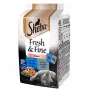 Šlapias kačių maistas Sheba Mini Fish Dishes in Sauce Fresh & Fine 6 x 50 g – šlapias maistas, 6 x 50 g paketėliai, 84 % drėgmės, 7,9 % baltymų