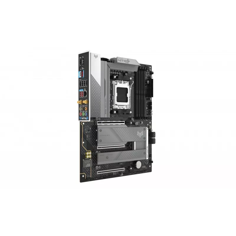 Pagrindinė plokštė Sapphire NITRO+ B850A WIFI 7 AMD B850 lizdas AM5 micro ATX, DDR5, 4 DIMM, 256 GB, Wi‑Fi 7, 2,5GbE