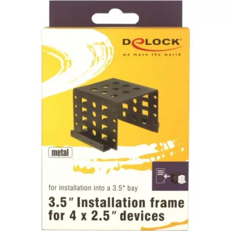 DeLOCK 18271 Montavimo rėmas 4 x 2,5 colio diskų į 3,5 colio nišą