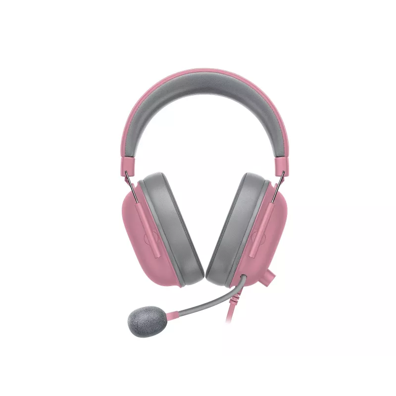 Headset Razer Juodashark V2 X laidinės binauralinės žaidimų ausinės, 3.5mm, virtualus 7.1, 32Ω, putplasčio ausų pagalvėlės, rožinė
