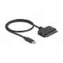 DeLOCK 63803 laido jungties adapteris USB C 22 kontaktų SATA juodas 0,5 m