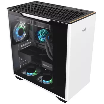 InWin A5 Midi-Tower Grūdintas Stiklas - balta