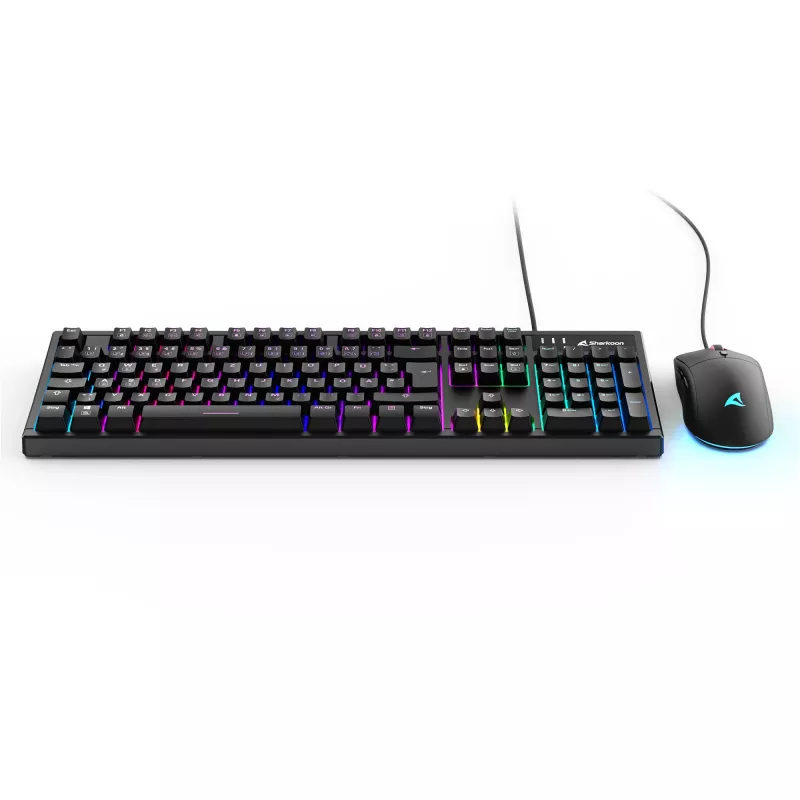 Žaidimų klaviatūros ir pelės rinkinys „Sharkoon SKILLER SGB15 Combo DE“ su vokiečių išdėstymu