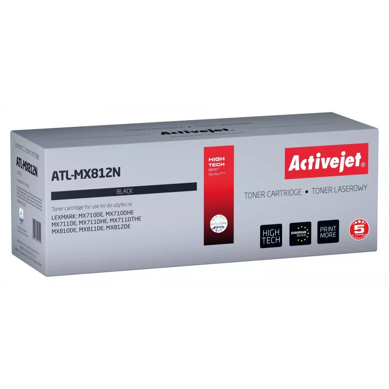 Activejet ATL-MX812N dažiklis (pakaitalas Lexmark 62D2000; Supreme; 6000 puslapių; juoda)
